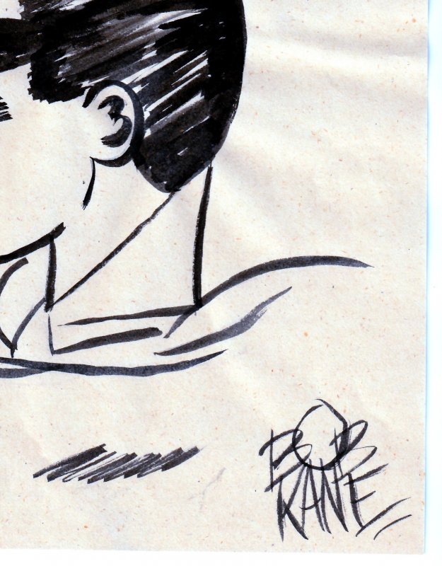 Autographed Bob Kane Original Artwork(No C.O,A.)