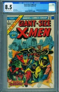 Giant-size X-men #1 CGC 8.5-1974-2nd Full Wolverine-New X-Men 1210354002