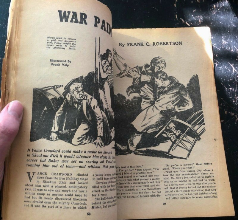 LEADING WESTERN Oct 1948 Pulp  Spicy cover.