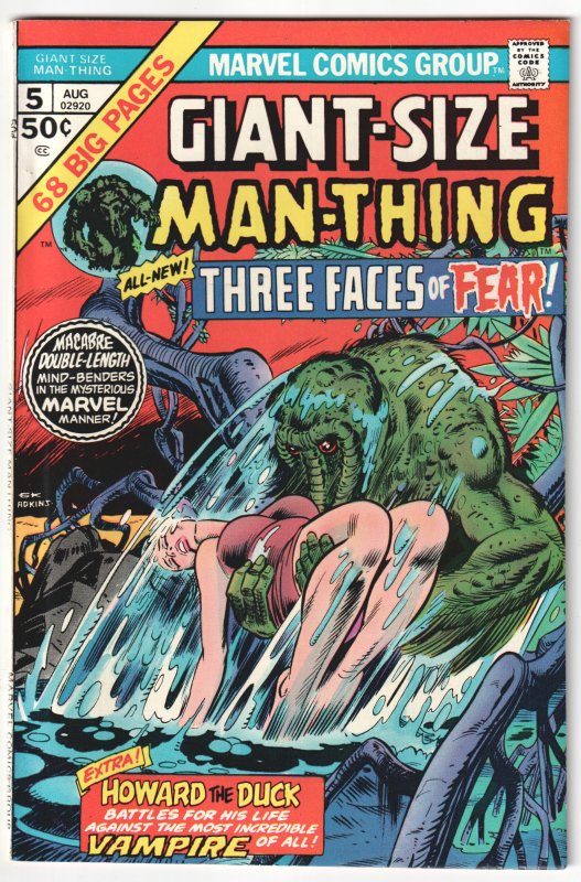 Giant-Size Man-Thing #5 (1975) Howard the Duck solo story by Frank Brunner!