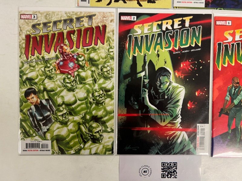 5 Secret Invasion Marvel Comic Books # 1 2 3 4 5 Defenders Thor Hulk 84 JS63