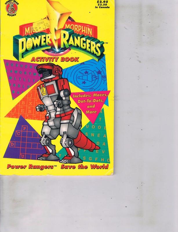 Mighty Morphin Power Rangers Activity Book Honey Bear Books Maze Dot To Dot DC6