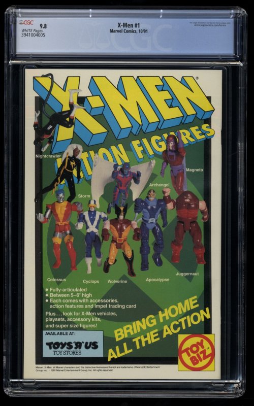 X-Men (1991) #1 CGC NM/M 9.8 White Pages Wolverine Cyclops Variant