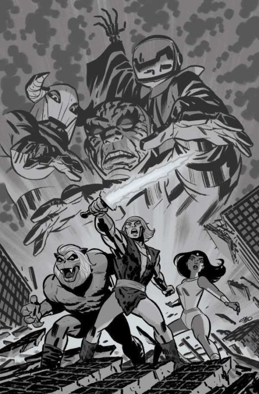 Thundarr the Barbarian #4H VF/NM ; Dynamite | 1:15 Variant B&W Virgin