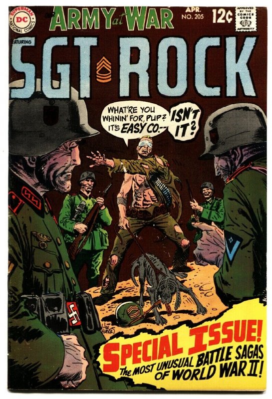 OUR ARMY AT WAR #205 comic book 1969-D.C. WAR SILVER-AGE-SGT. ROCK