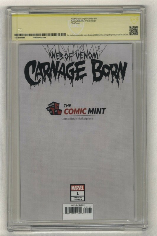 Web of Venom Carnage Born #1 - CBCS 9.8 - Mike Mayhew Signature - Variant! 