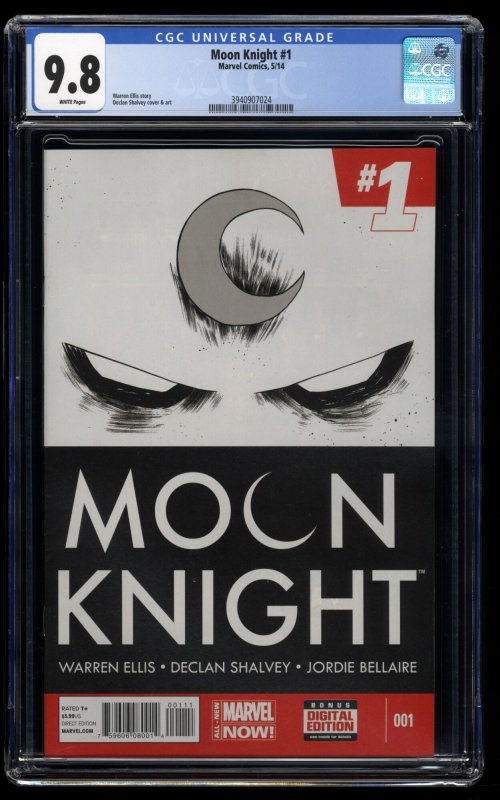 Moon Knight (2014) #1 CGC NM/M 9.8 White Pages 1st Appearance Mr. Knight!