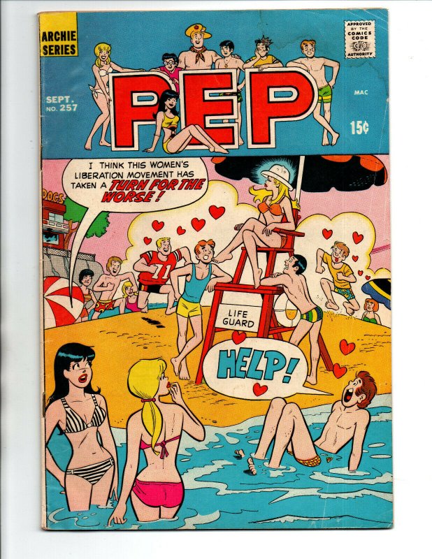 Pep #257 - Betty & Veronica Swimsuit Issue - Archie - 1971 - VG/FN