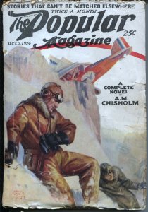 Popular Magazine 10/7/1924-Aviation cover-Dane Coolidge-pulp stories-VG-
