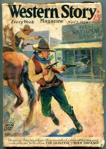 Western Story Pulp November 2 1929- Duster- Max Brand VG-