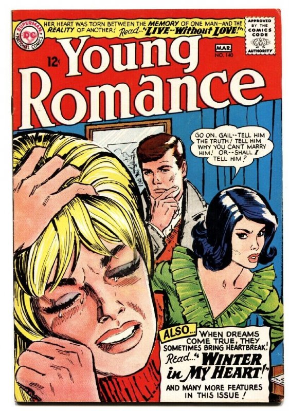 YOUNG ROMANCE #140 comic book 1965-DC ROMANCE-CRYING CVR