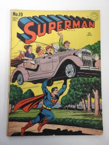 Superman #19 (1942) VG Condition 1 in tear front/back cover