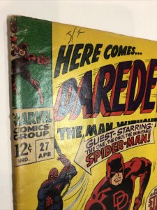 Daredevil (1967) # 27 (G/VG) | Spider-Man App