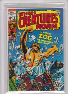 #  WHERE CREATURES ROAM  V1 #'s 4 & 6. 1971  15ct's