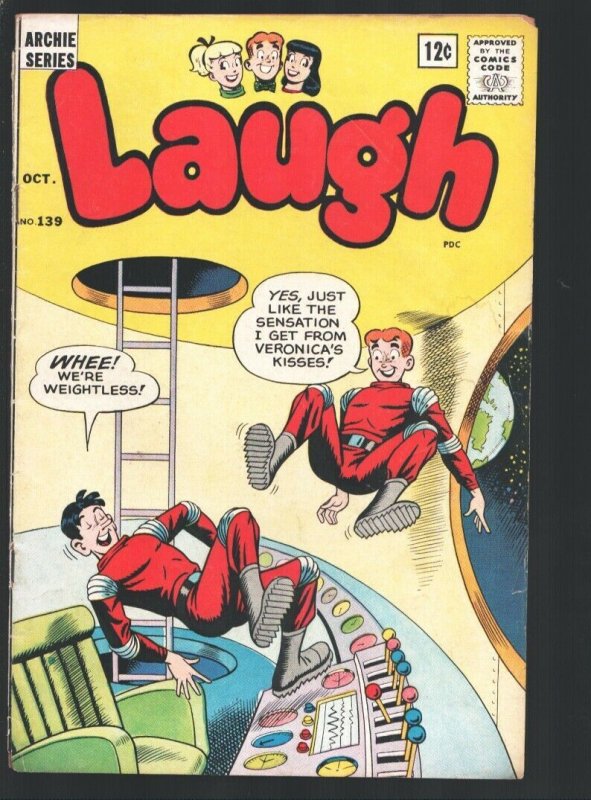 Laugh #139 1962-Archie-Sci-fi cover-Betty & Verónica-Fly-man & Fly-girl super...