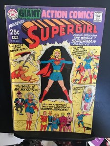 Action Comics #373 (1969) affordable grade super girl giant size key! VG/FN Wow!