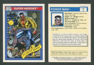 1990 Marvel Comics Card  #12 ( Luke Cage )  NM-MT