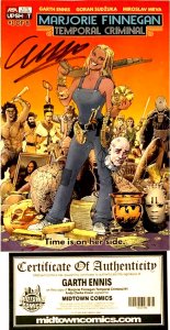 Marjorie Finnegan Temporal Criminal #1 Andy Clarke Cover Signed Garth Ennis COA.