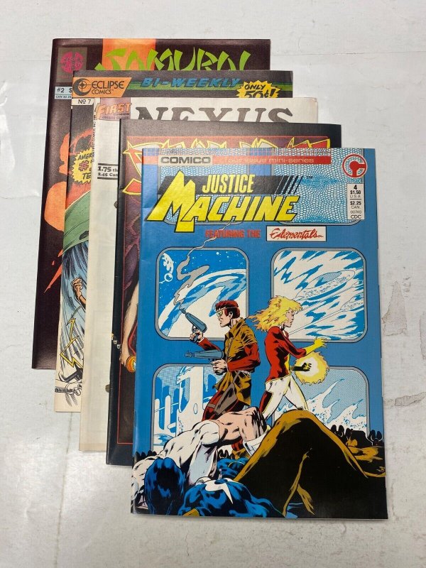 5 SLAVE LABOR comic books Samurai Penguin New Wave Nexus Samurai 52 KM38