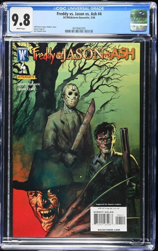 Freddy vs Jason vs Ash #1-6 CGC 9.8 Freddy Krueger J Scott Campbell Cvr 2 3 4 5