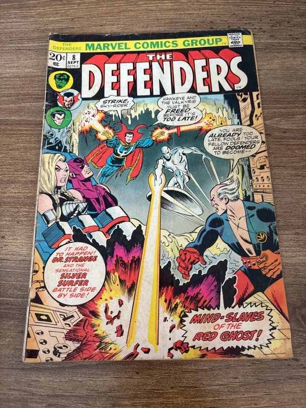 Defenders # 8 VG Marvel Comic Book Silver Surfer Valkyrie Hawkeye Strange 8 J454