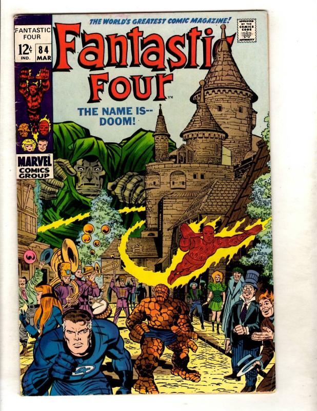 Fantastic Four # 84 VF Marvel Comic Book Dr. Doom Human Torch Thing Hulk FM3