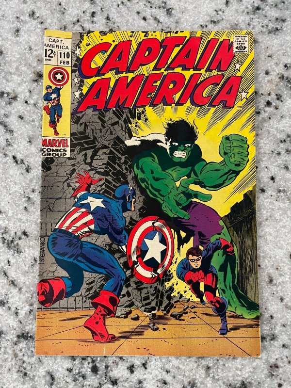 Captain America # 110 VF Marvel Comic Book Avengers Hulk Thor Iron Man 12 MS1