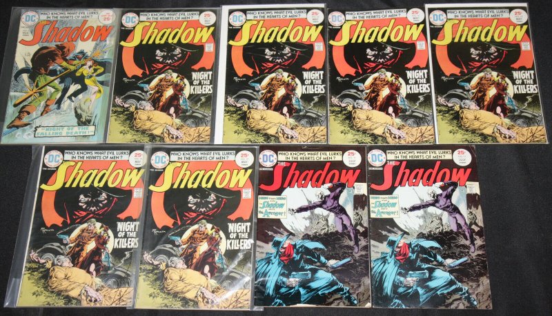 DC Bronze Age THE SHADOW 53 Comic Lot MOST FN-VF Dealer Lot #1-12 (SOME DUPES)