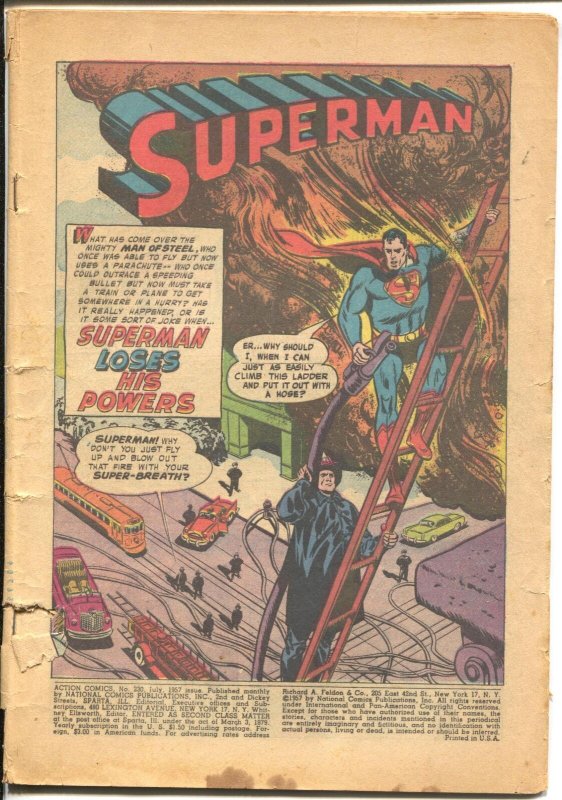 Action #230-1957-Superman-Tommy Tomorrow-Congo Billl-P