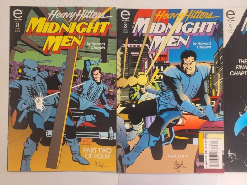 3 Midnight Men Epic Comic Books #2 3 4 63 TJ11