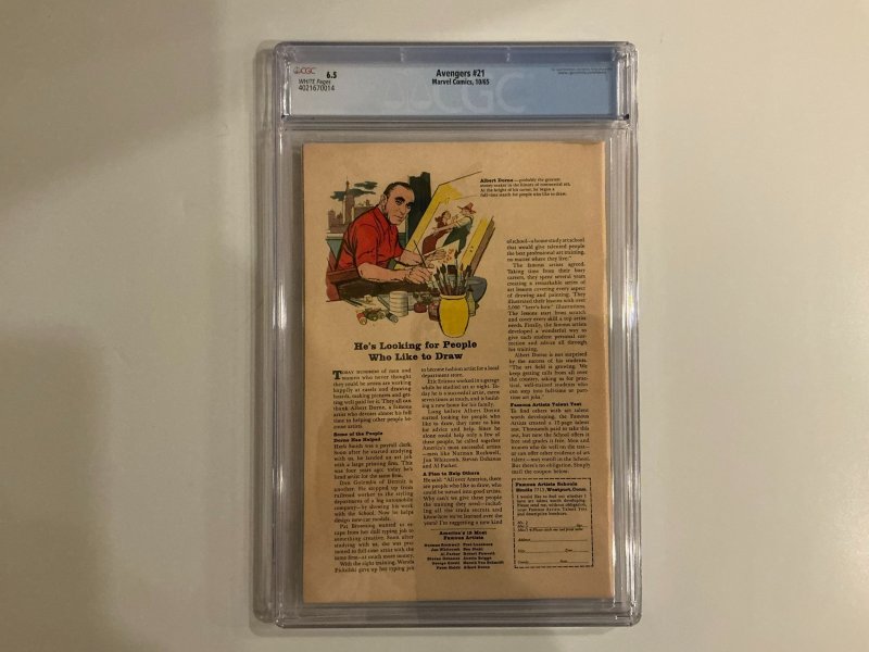 Avengers #21 CGC 6.5  =  1st App of POWER MAN Marvel Comics (1965)  ?‍?