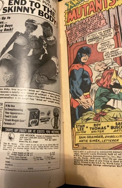 The X-Men #66 (1970)steranko s/Hulk vs xmen