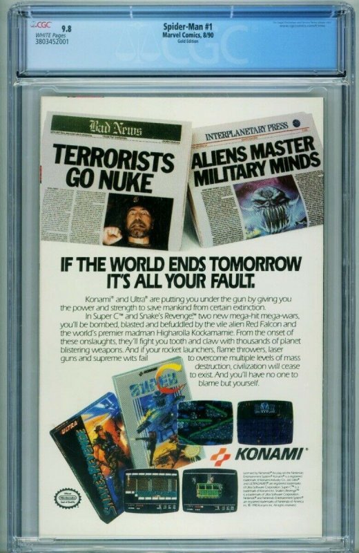 Spider-Man #1 CGC 9.8-comic book - 1990- Gold Edition- 3803452001