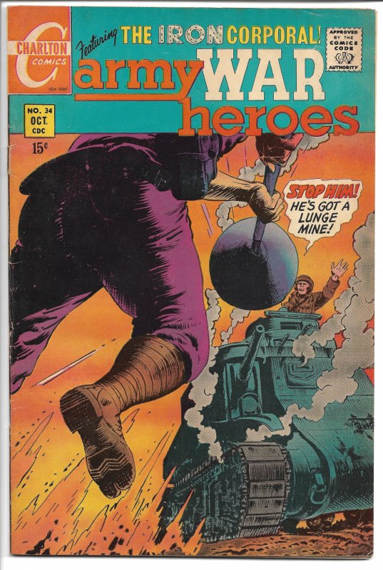 Army War Heroes, #34 - Silver Age - Oct. 1969 (FN+)