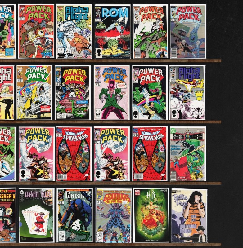 Huge Lot 140+ Comics with Power Pack, Green Lantern, Alpha Flight & More!