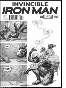 NEW 2015 INVINCIBLE IRON MAN #1 PUTRI DEADPOOL PARTY SKETCH VARIANT COVER!