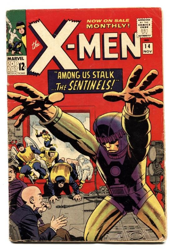 X-MEN #14-1st SENTINELS-1965-MARVEL SILVER-AGE