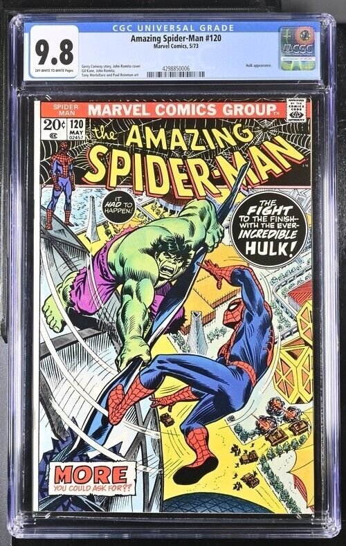 AMAZING SPIDER-MAN #120 CGC 9.8 INCREDIBLE HULK