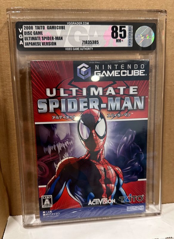 Very RARE JAPANESE ULTIMATE SPIDER-MAN GAMECUBE GC VGA Graded 8.5 NM+