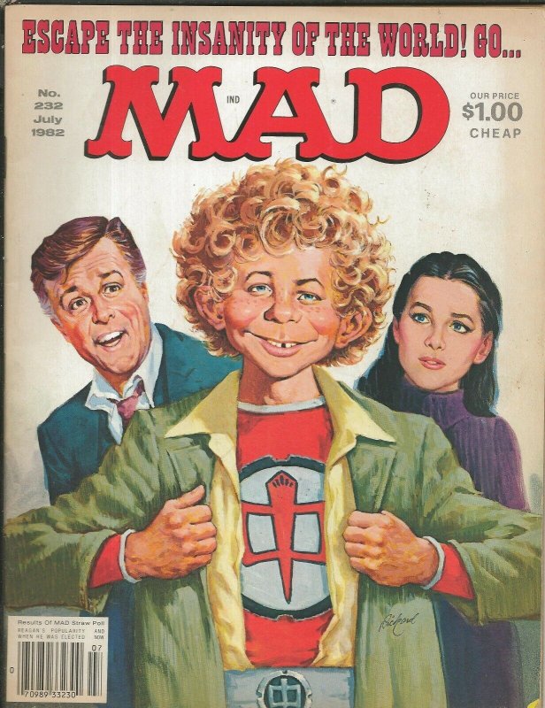 ORIGINAL Vintage July 1982 Mad Magazine #232 Greatest American Hero 70989332300