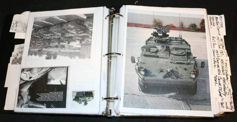 Joe Kubert's Reference Guide Binder w COA - Stryker Troop Carrier