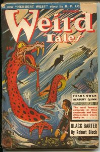 Weird Tales 9/1940-HP Lovecraft Herbert West story-Seabury Quinn-G/VG
