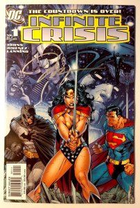 Infinite Crisis #1 (9.0, 2005) Cover signed by Jim Lee