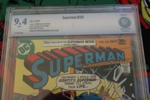 Superman #315 (DC, 1977) CBCS NM 9.4 White pages