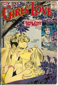 Girls' Love Stories #91-1962-DC-kiss cover-love triangle-G/VG