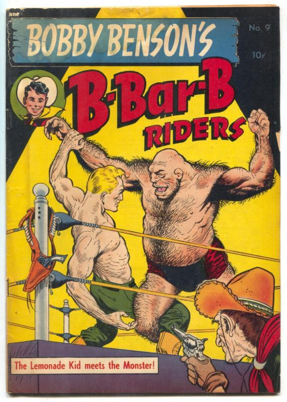 Bobby Benson's B-Bar-B Riders #9 1951- Frazetta cover- VG-