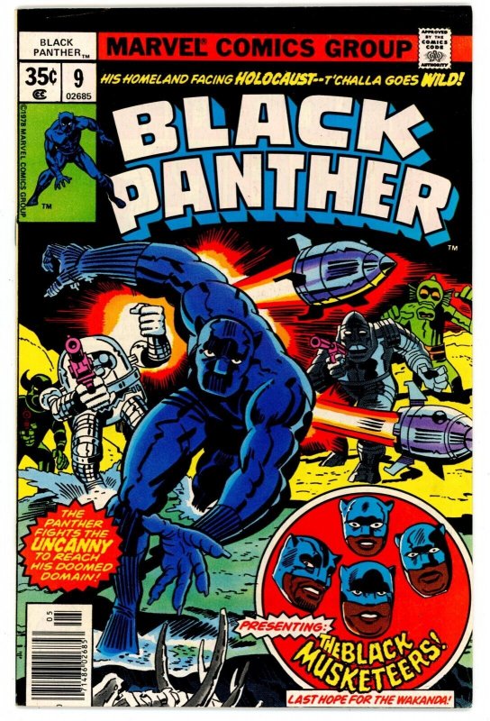 Black Panther 9 VFNM 9.0 Marvel 1978 Bronze Age First Black Musketeers