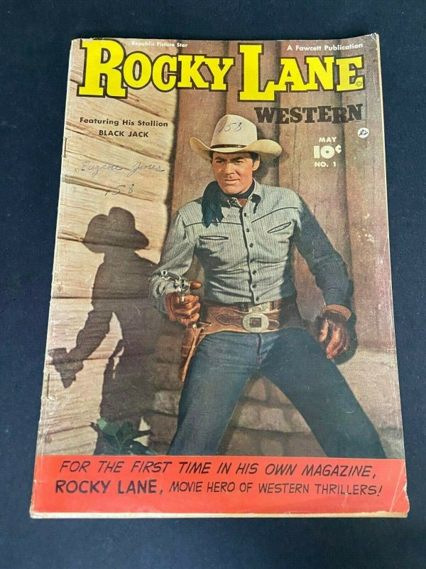 Rocky Lane Western 1 VG (Fawcett May 1949)