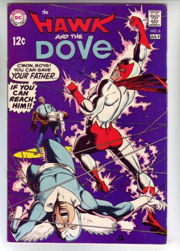 Hawk and the Dove, The #6 (Jul-69) VF- High-Grade Hawk and Dove