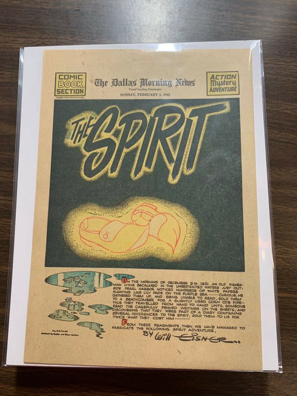 The Spirit Comic Book Section Newspaper Very Fine Or Better 1942 February 1